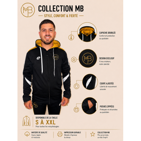 Veste Noire et Or M.B