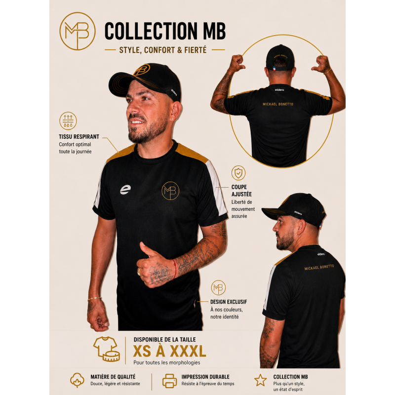 Maillot Noir et Or M.B