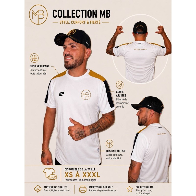 Maillot Blanc et Or M.B